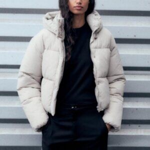 #SOLD# Zara Cream Bomber Jacket